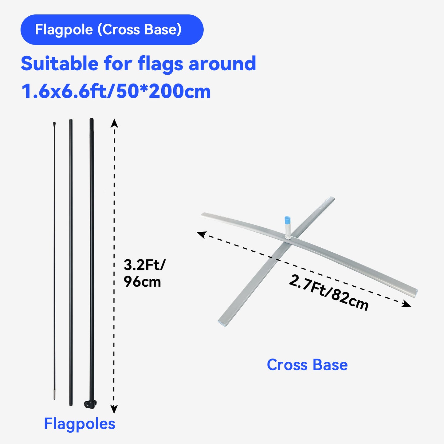 Flagpole with X Base