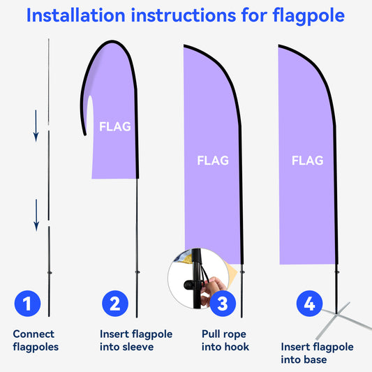 Flagpole with X Base