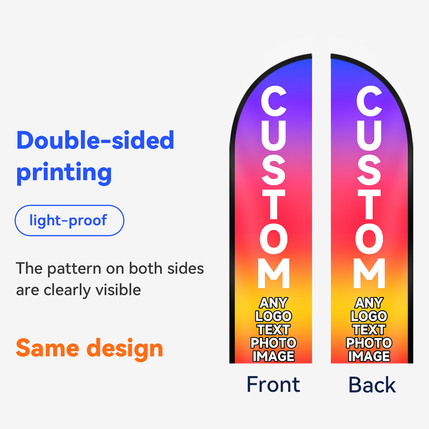 Custom Feather Flag with Pole Kit