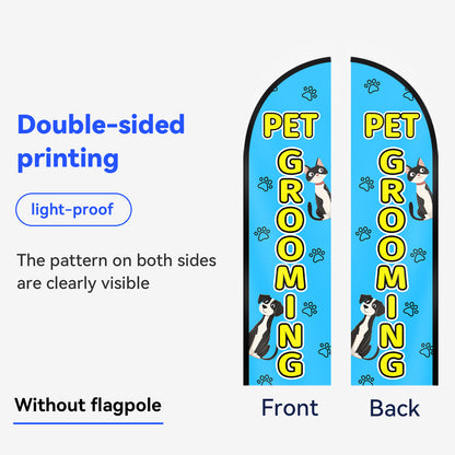 Pet grooming Feather Flag