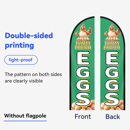 Farm Fresh Eggs Feather Flag