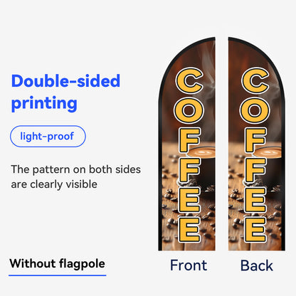 Coffee Feather Flag
