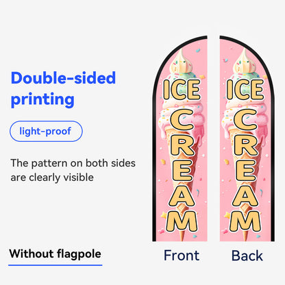 ICE CREAM feather flag