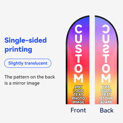 Custom Feather Flag with Pole Kit