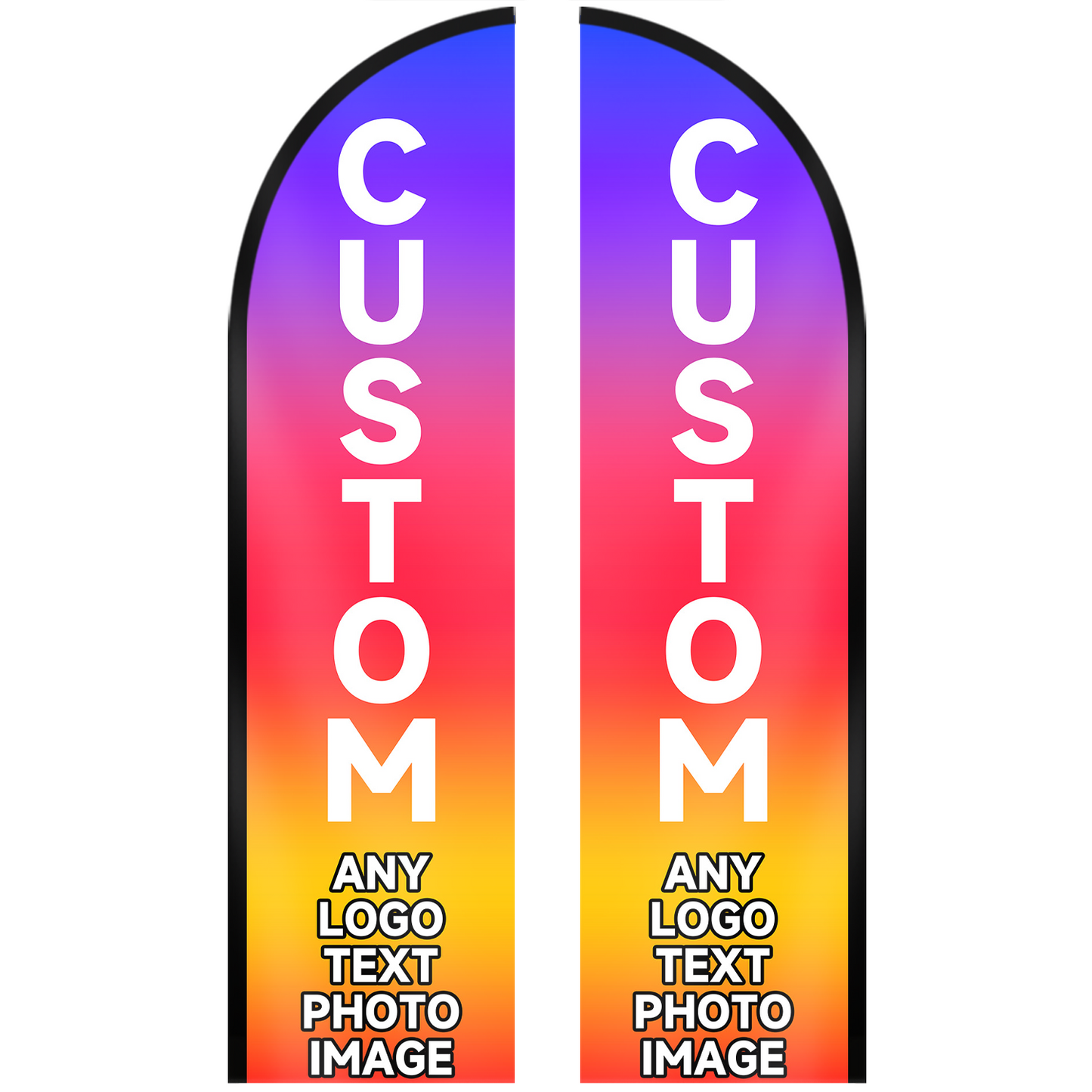 Custom Feather Flag with Pole Kit