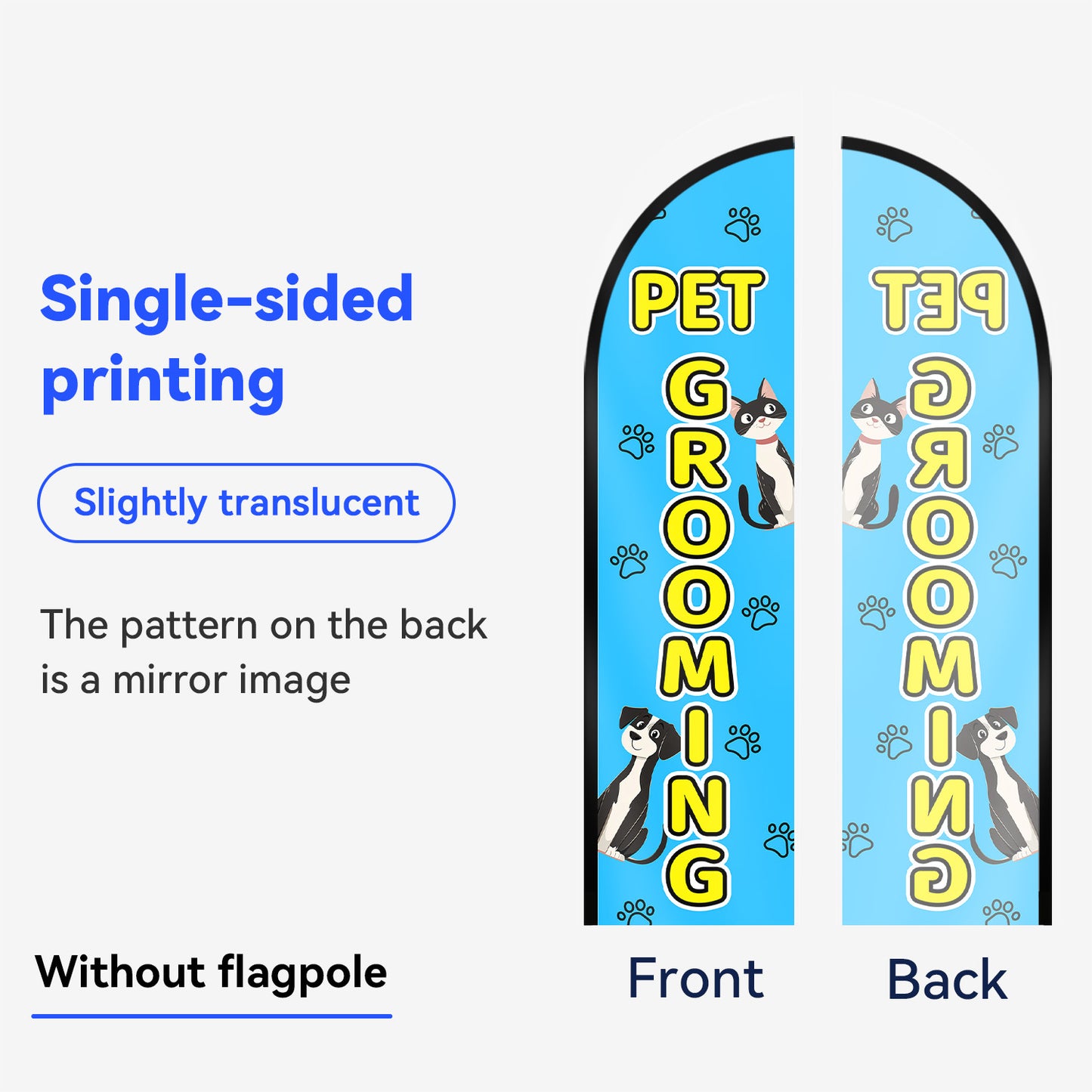 Pet grooming Feather Flag