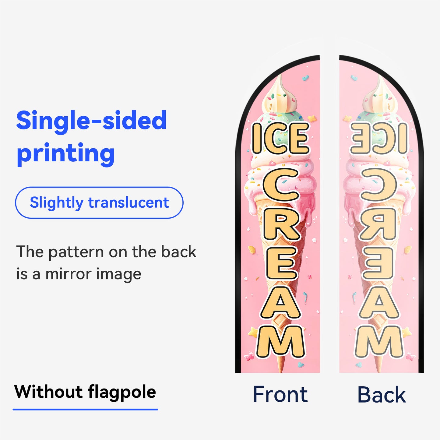 ICE CREAM feather flag