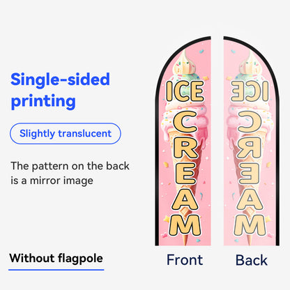 ICE CREAM feather flag