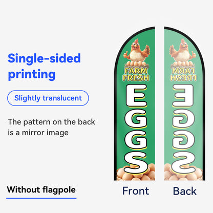 Farm Fresh Eggs Feather Flag