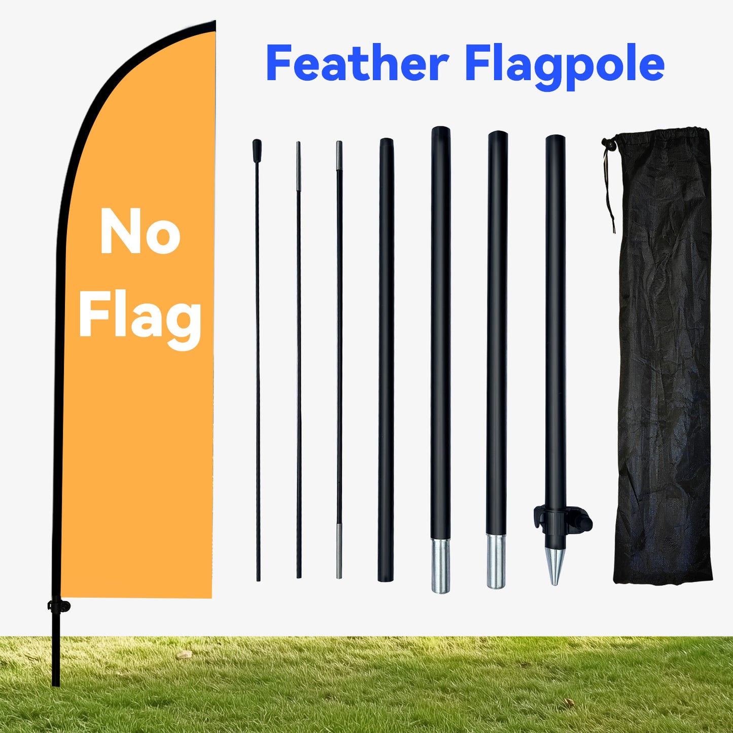 8FT Feather Flag Pole Kit