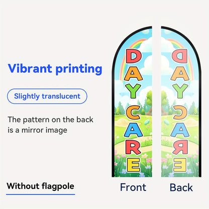 WOANIXY Daycare Enrolling Banner, 1.6x6.6ft