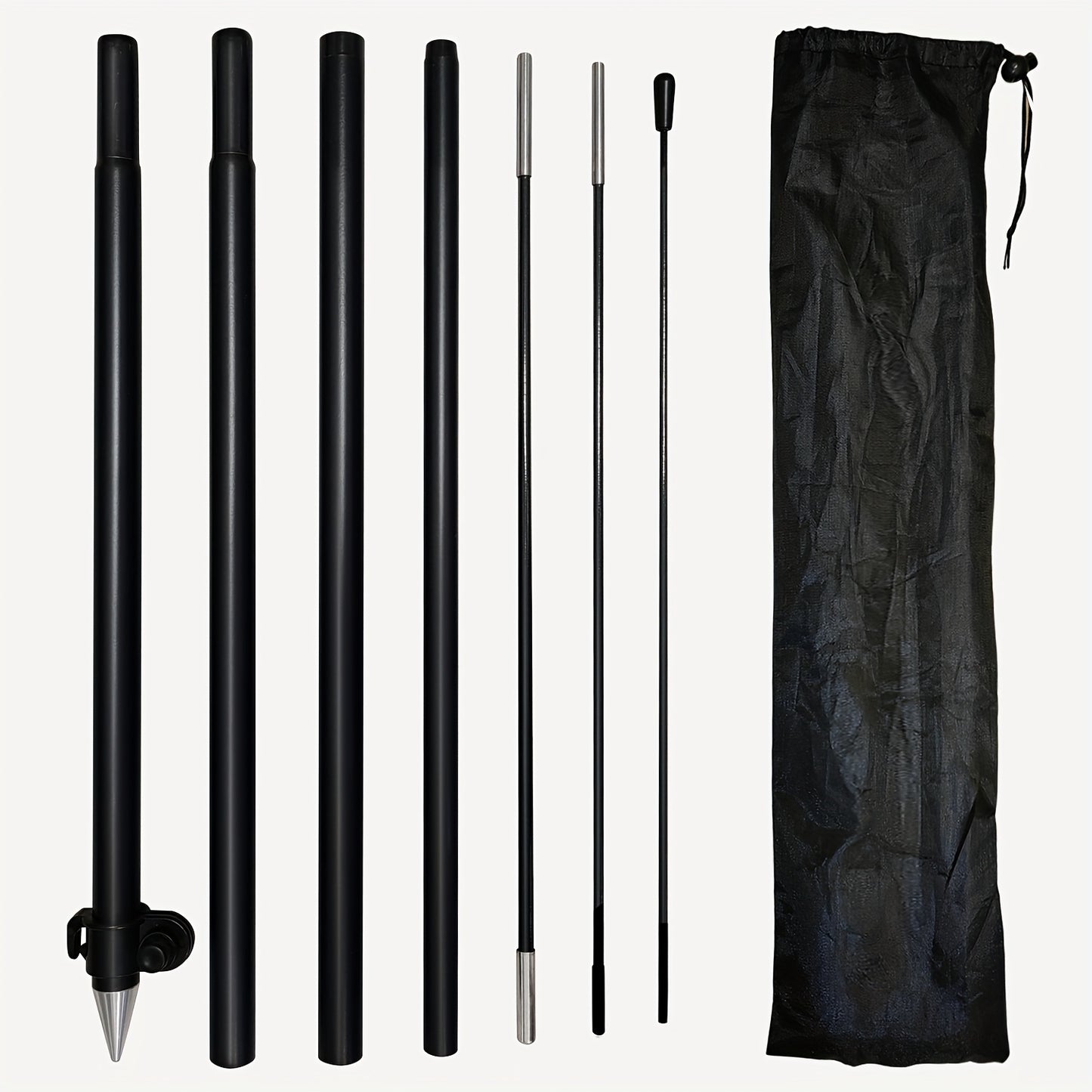 1pc Feather Flagpole, Banner Flagpole, Lightweight Flagpole Kit, Aluminum Material, Fits 48.77x201.17cm or Smaller Flags, Outdor Advertising Flag Pole, Suitable for Multiple Scenarios (No Flag)