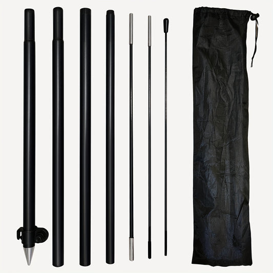 1pc Feather Flagpole, Banner Flagpole, Lightweight Flagpole Kit, Aluminum Material, Fits 48.77x201.17cm or Smaller Flags, Outdor Advertising Flag Pole, Suitable for Multiple Scenarios (No Flag)