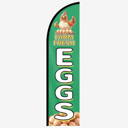 Farm Fresh Eggs Feather Flag