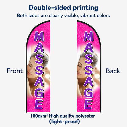 Massage Feather Flag