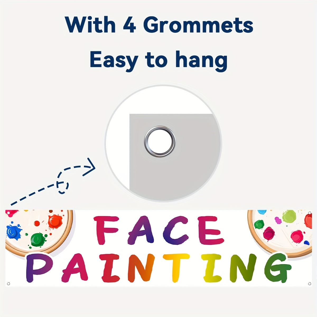 Face Painting Banner, Face Painting Sign For Events, Festivals, Parties, School Carnivals
