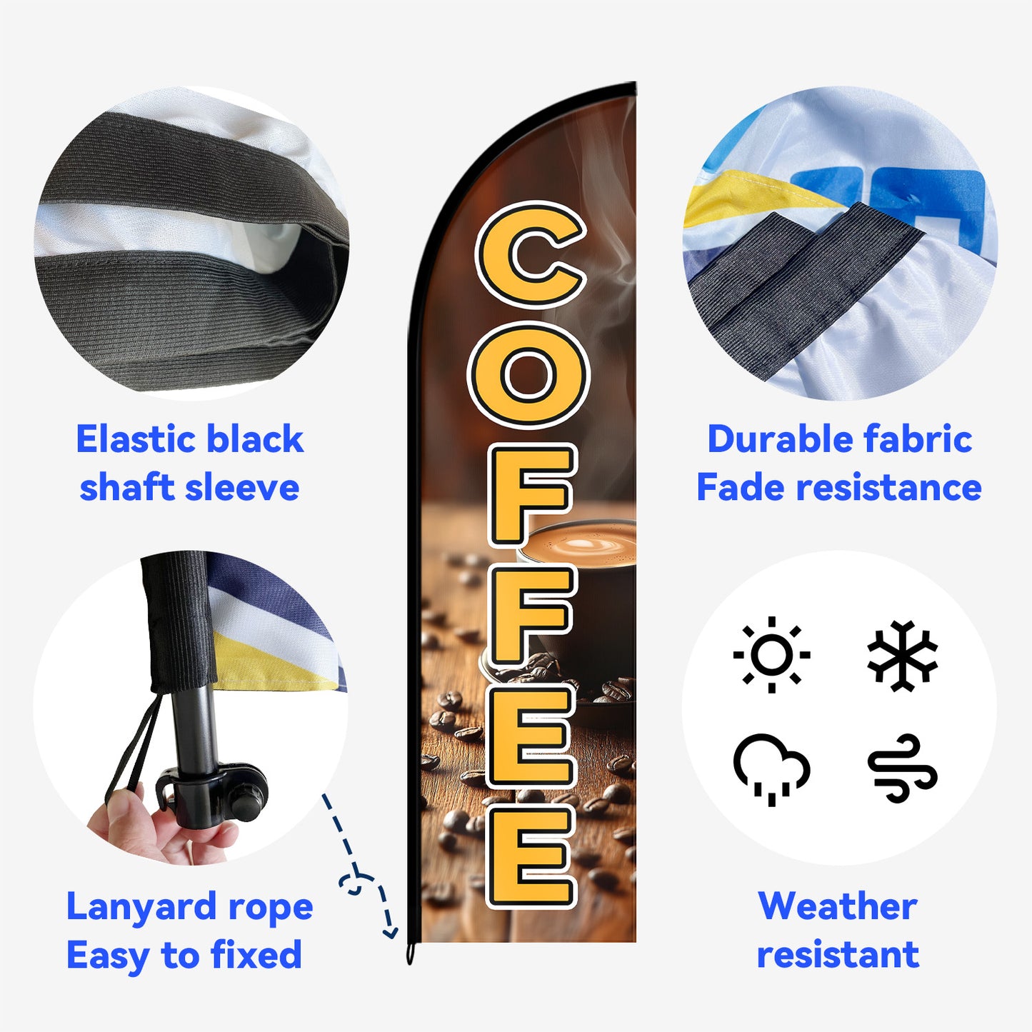 Coffee Feather Flag