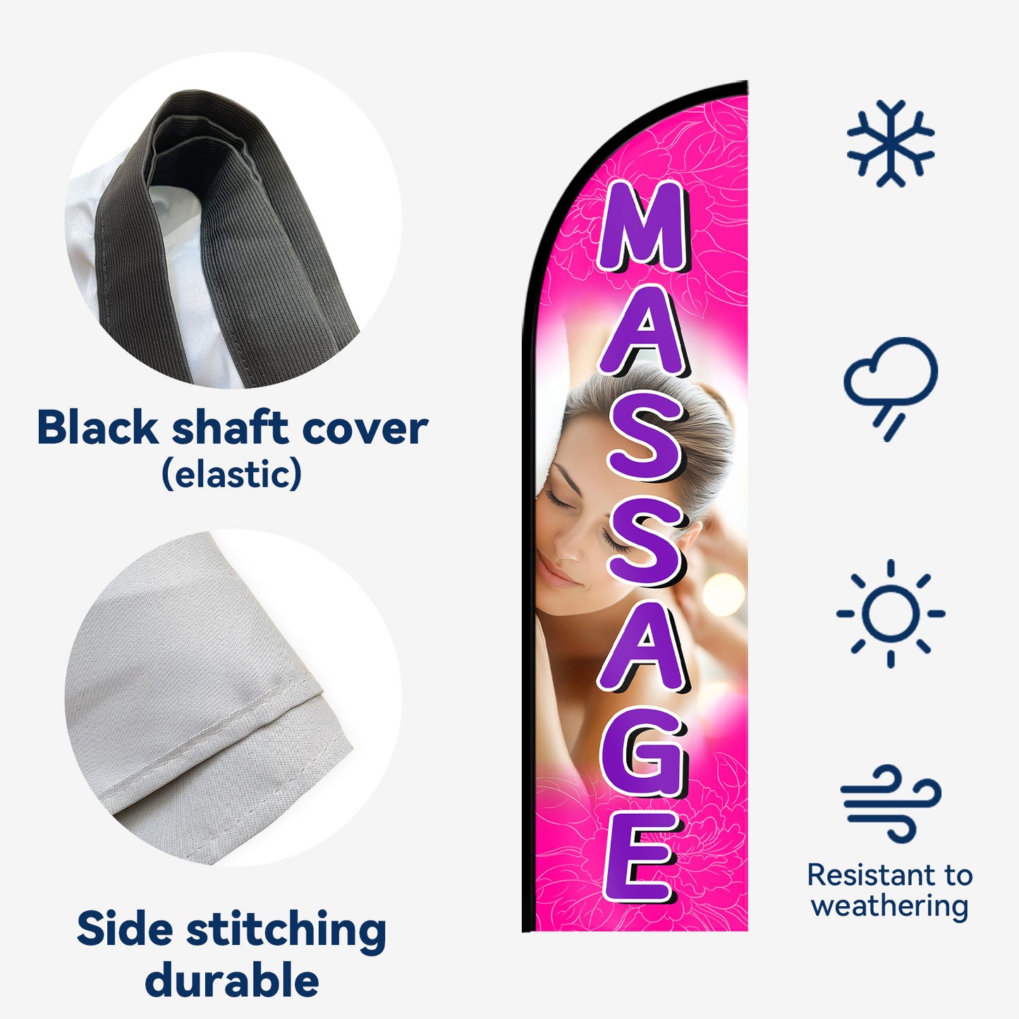 Massage Feather Flag