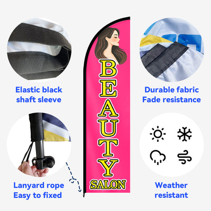 BEAUTY SALON Feather Flag