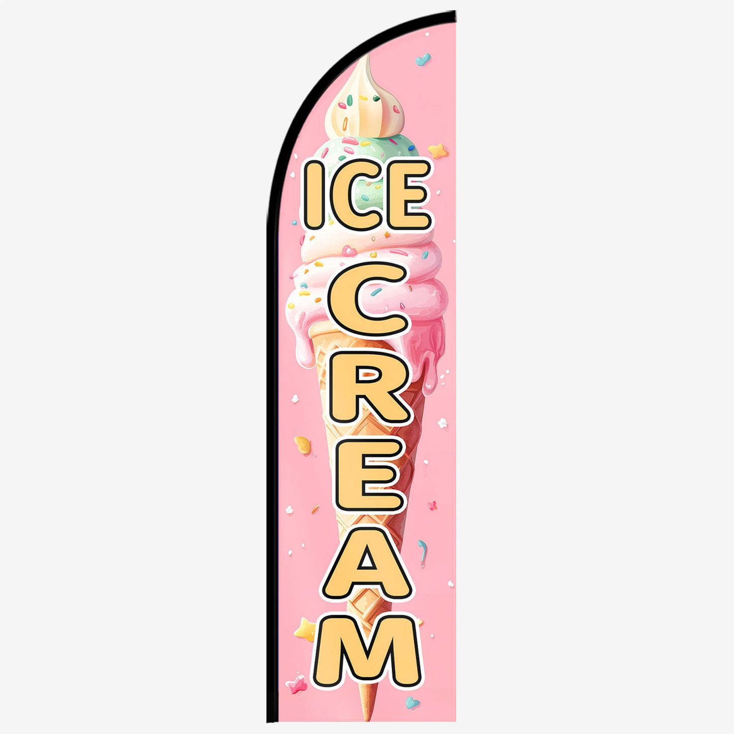 ICE CREAM feather flag