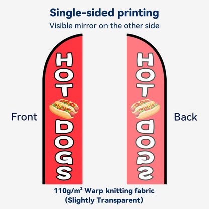 HOT DOGS Feather Flag