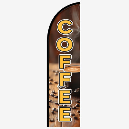 Coffee Feather Flag