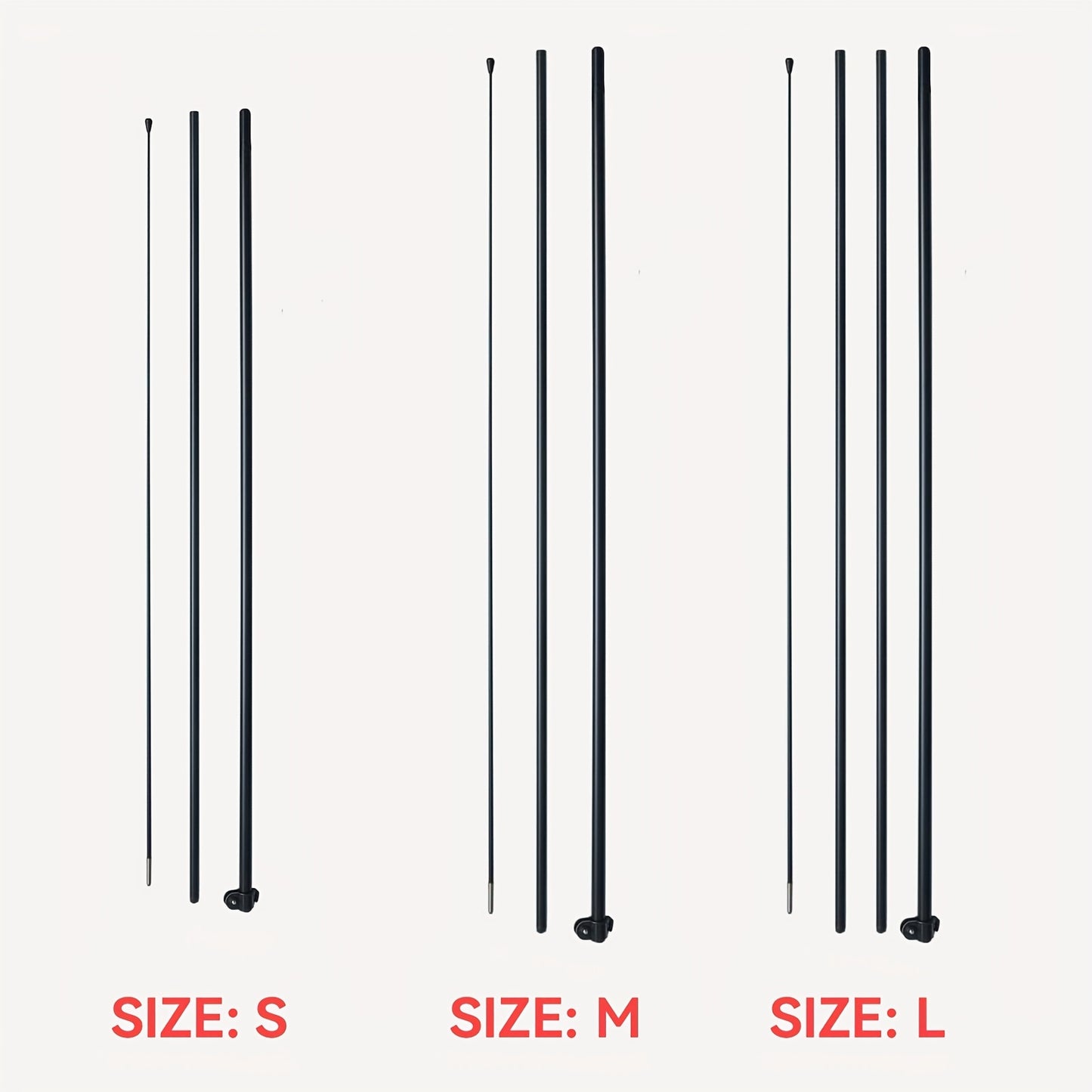 A Set of Feather Flag Poles Made from High-Quality Aluminum, Suitable for Beach Flags And Blade Flags, Available in Multiple Sizes. Flags, Bases, And Ground Stakes Are Not Included. Easy to Install And Very Durable