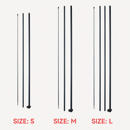 A Set of Feather Flag Poles Made from High-Quality Aluminum, Suitable for Beach Flags And Blade Flags, Available in Multiple Sizes. Flags, Bases, And Ground Stakes Are Not Included. Easy to Install And Very Durable