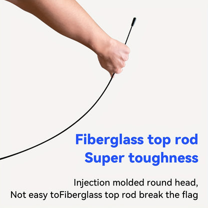 1pc Feather Flagpole, Banner Flagpole, Lightweight Flagpole Kit, Aluminum Material, Fits 48.77x201.17cm or Smaller Flags, Outdor Advertising Flag Pole, Suitable for Multiple Scenarios (No Flag)