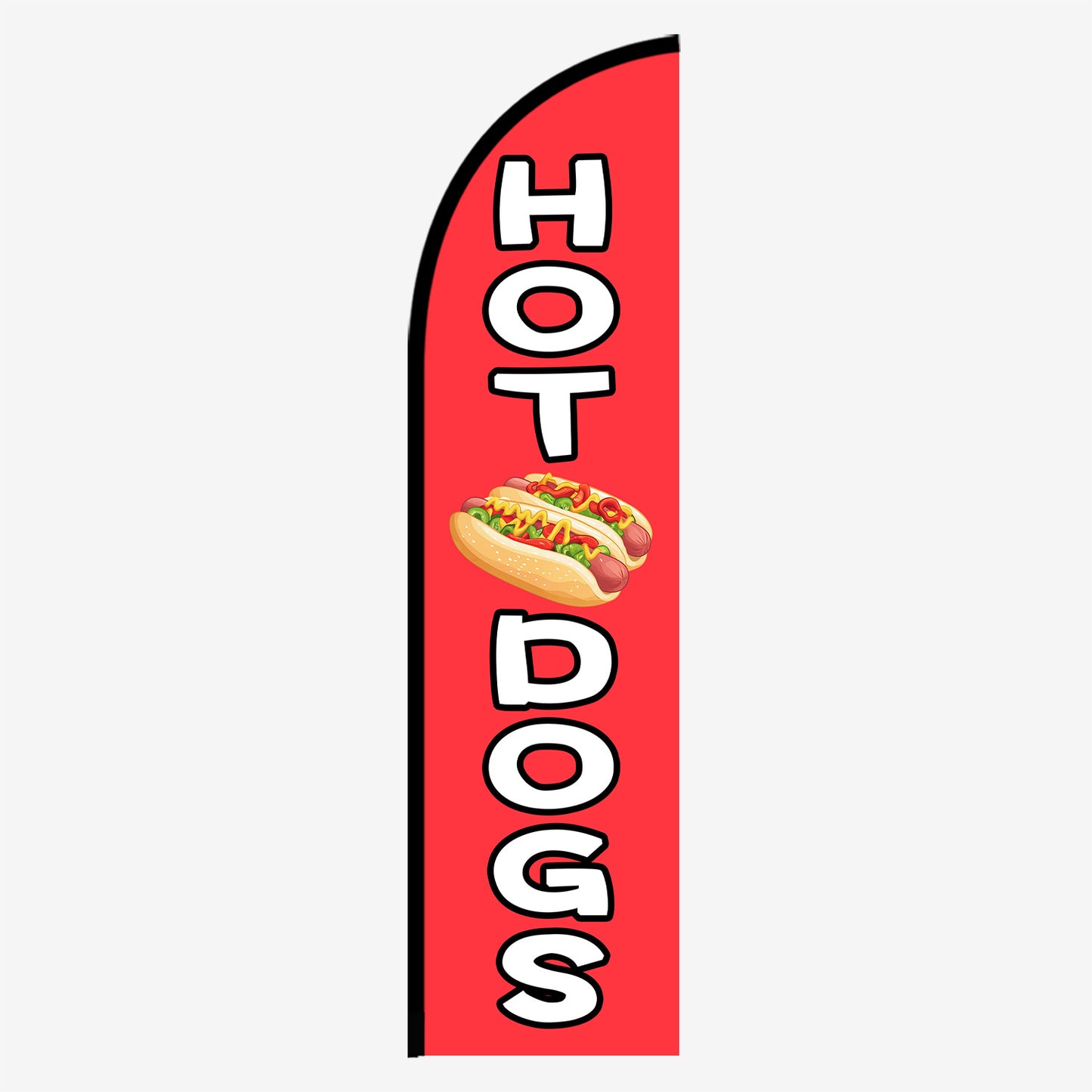HOT DOGS Feather Flag