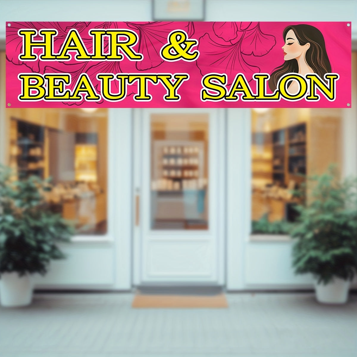 1pc a Banner for a Hair Beauty Salon, Featuring a Haircut And Styling Sign Suitable for Barber Shops. This Outdoor Advertising Flag Measures 50X200Cm (72.8X19.7 Inches) And Is a Large Vertical Banner Ideal for Hairdressers, Spas