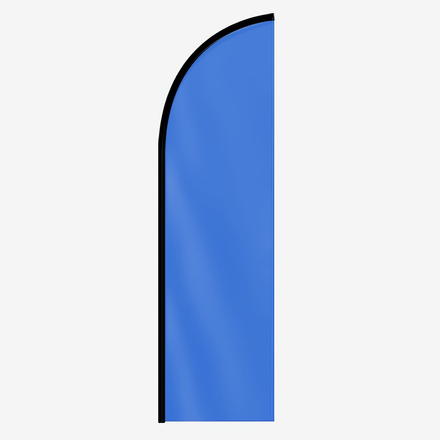 Single Solid Color Feather Flag Available in Red, Yellow, Blue, Green, White, And Black Options, Suitable for Outdoor Advertising, Business Promotions, Event Displays, And Signage. Measures 184.91X50.04 cm, with an Optional Pole Kit