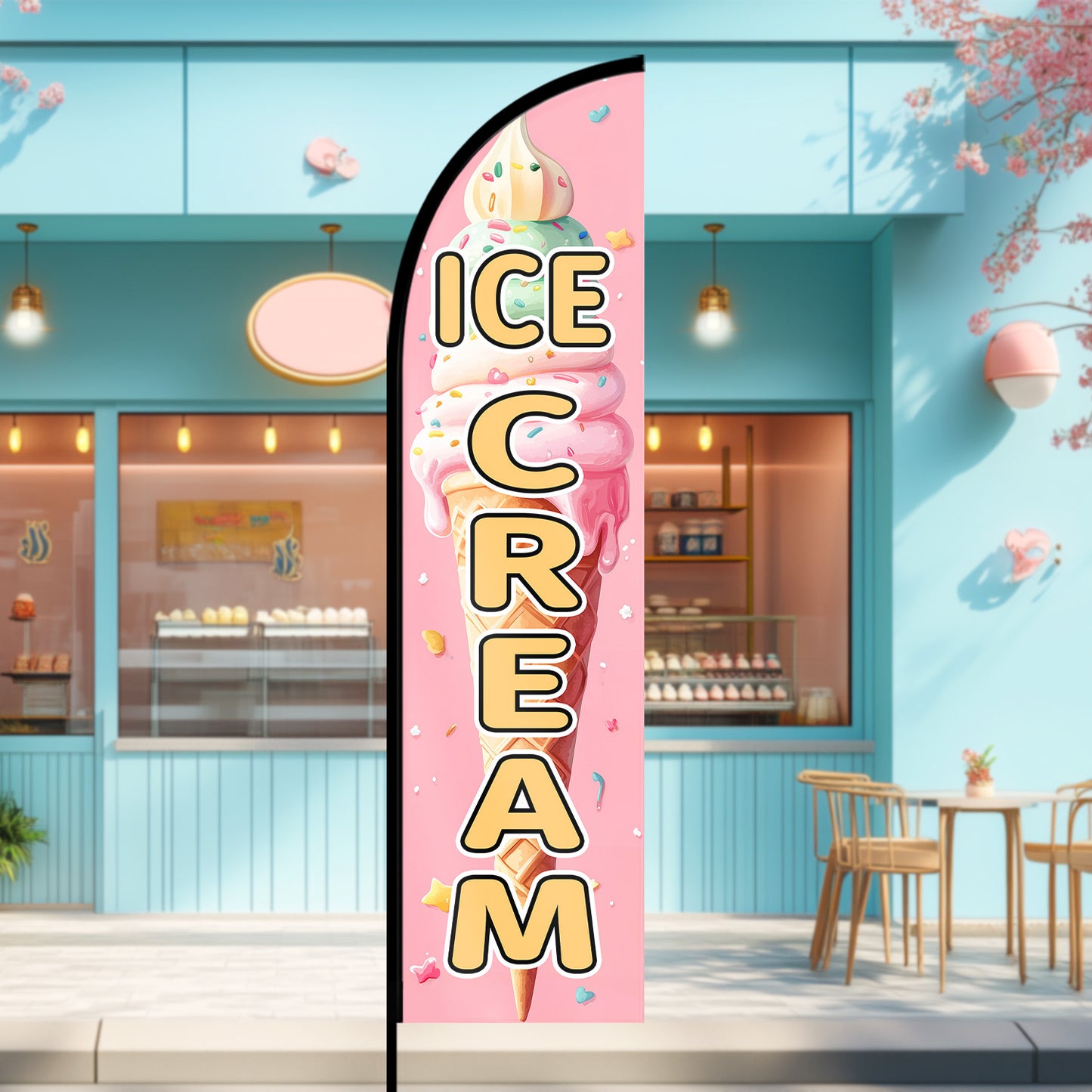 ICE CREAM feather flag