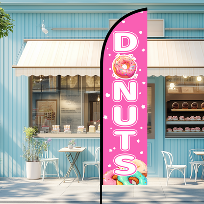 Donuts Feather Flag