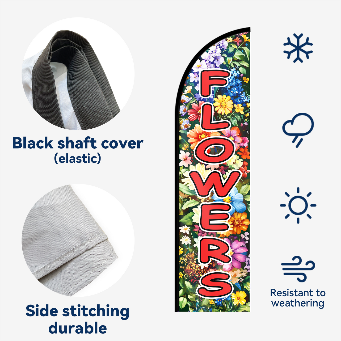 Flowers Feather Flag