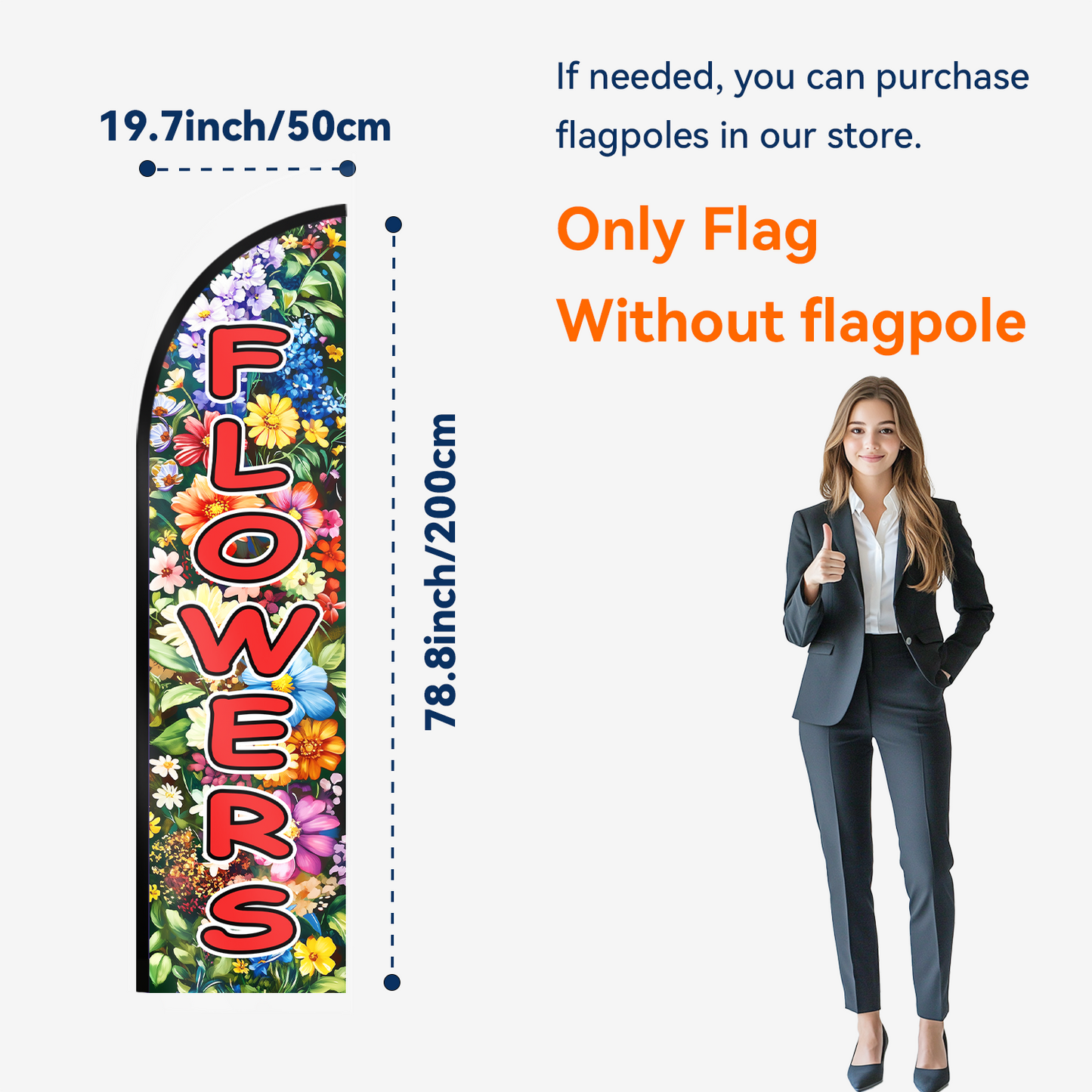 Flowers Feather Flag