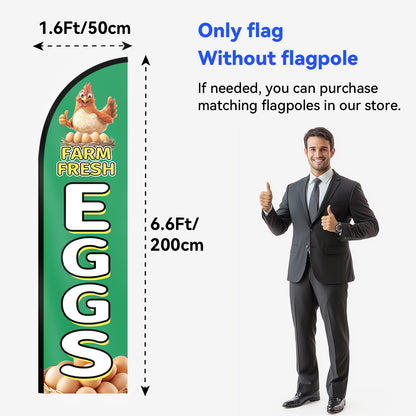 Farm Fresh Eggs Feather Flag