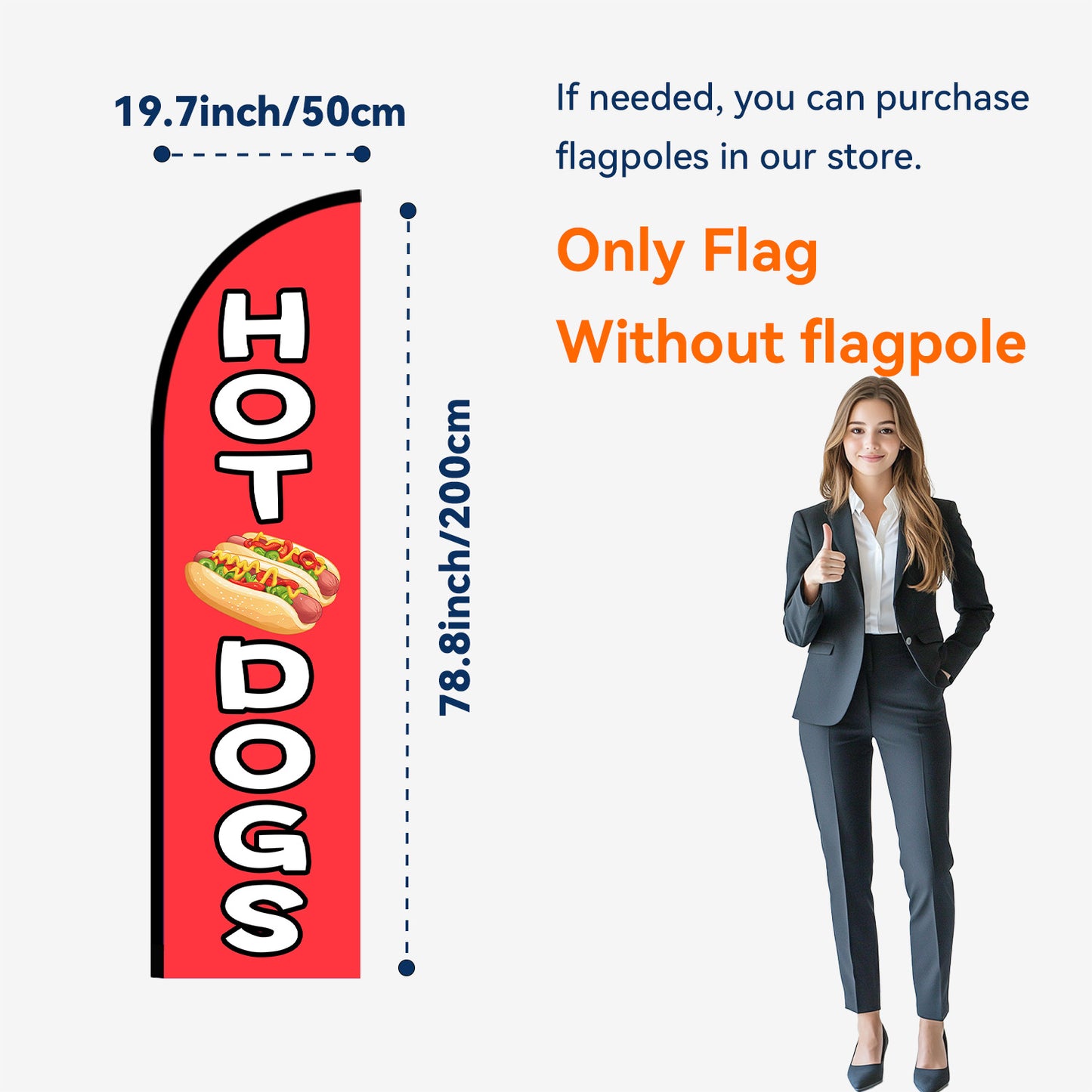 HOT DOGS Feather Flag