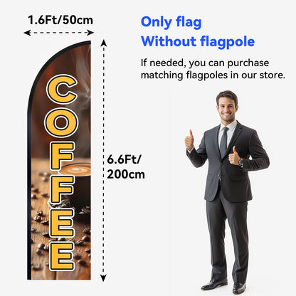 Coffee Feather Flag