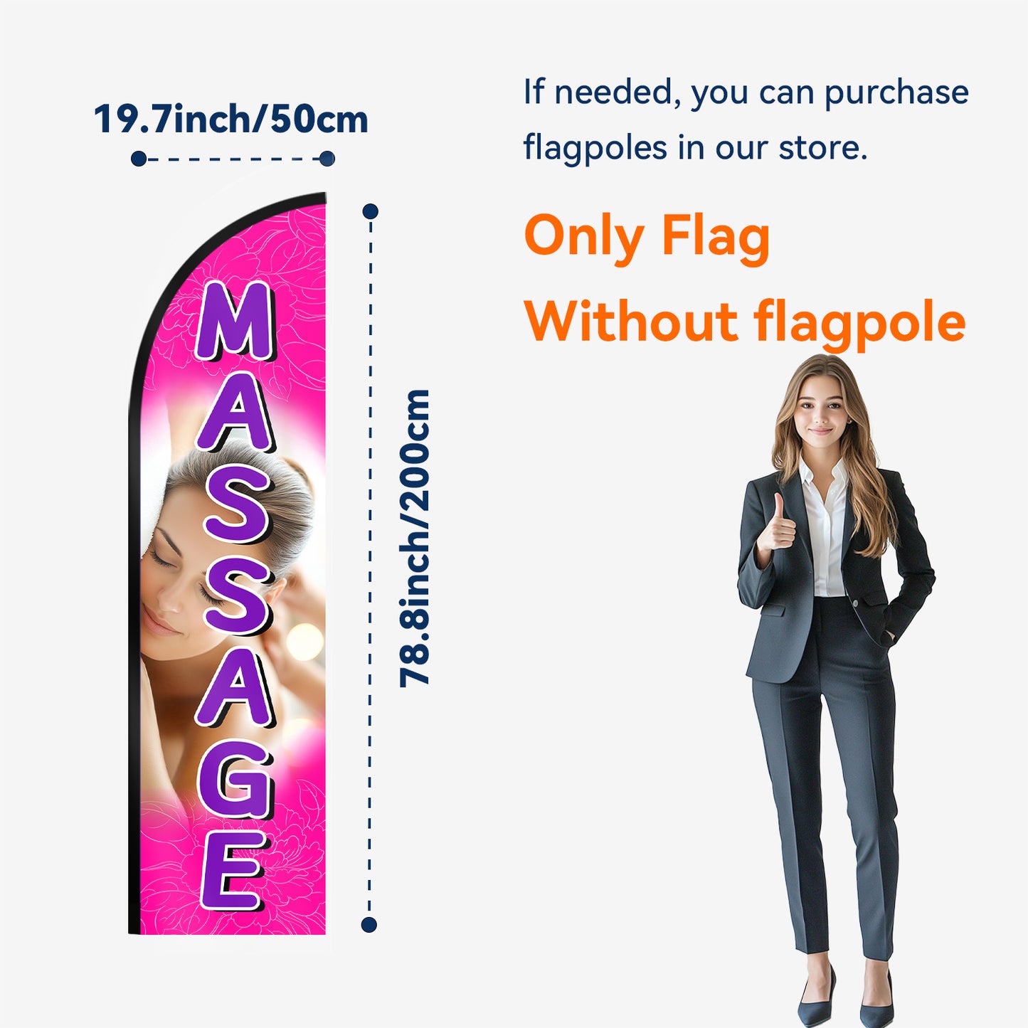 Massage Feather Flag