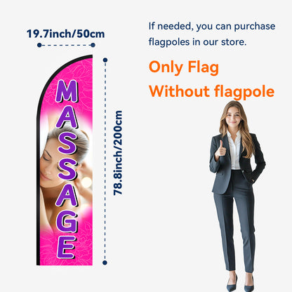 Massage Feather Flag