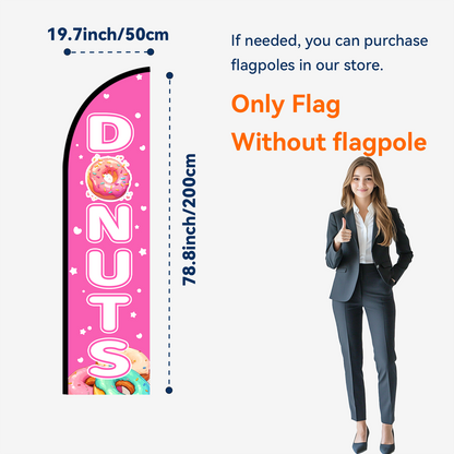 Donuts Feather Flag