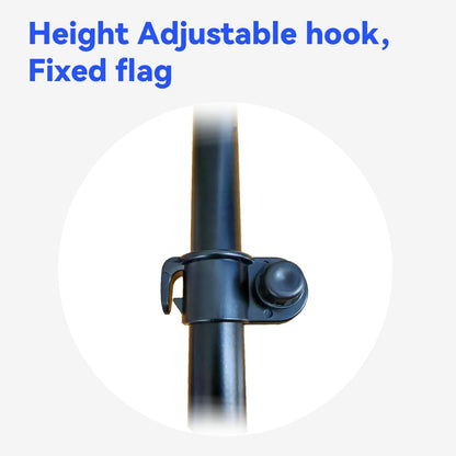 Feather Flag Pole Kit with Ground Spike, Multi Size Banner Pole Kit, Aluminum and Fiberglass Flag Pole, Outdoor Swooper Flag Stand, Easy Setup