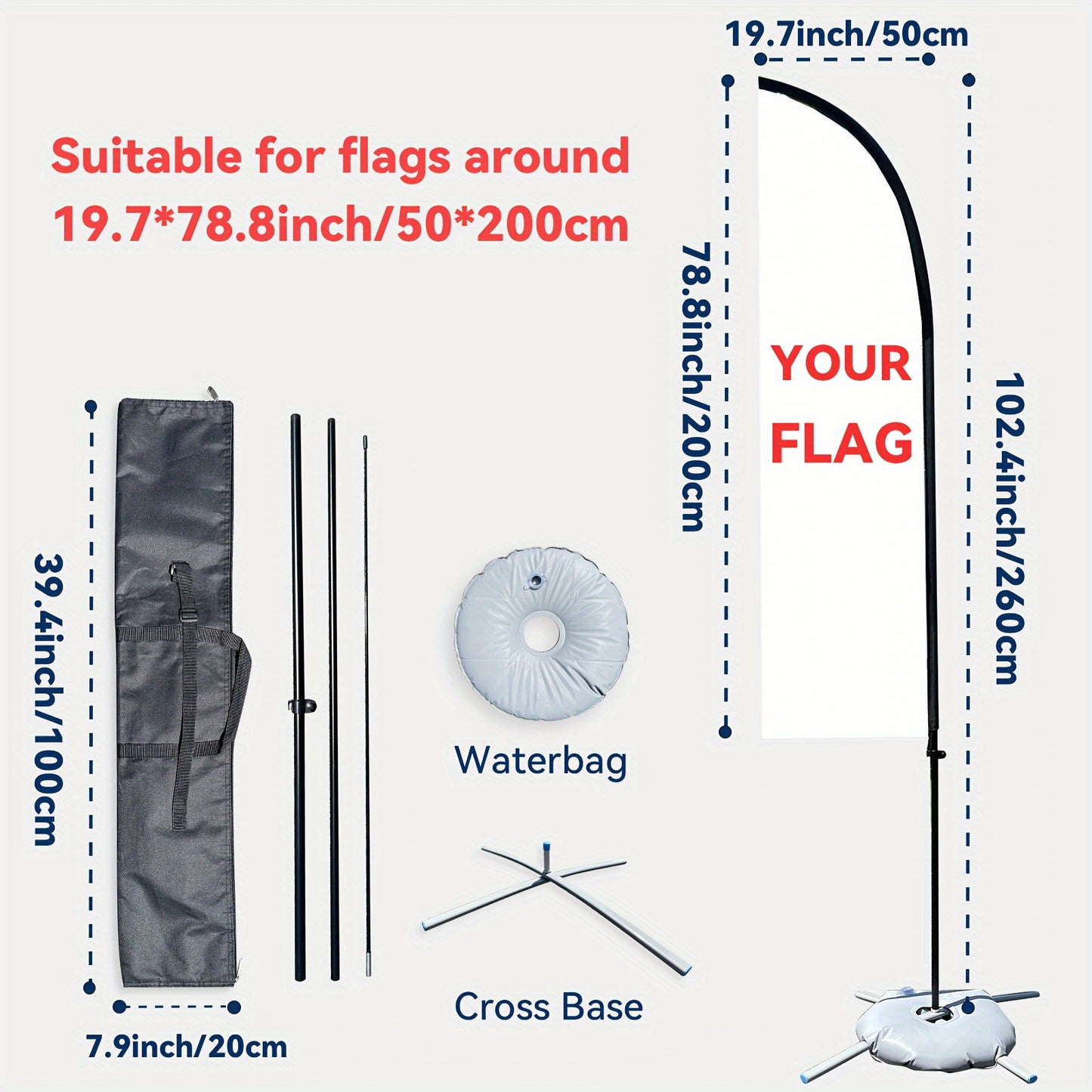 A Set of Feather Flag Pole Set