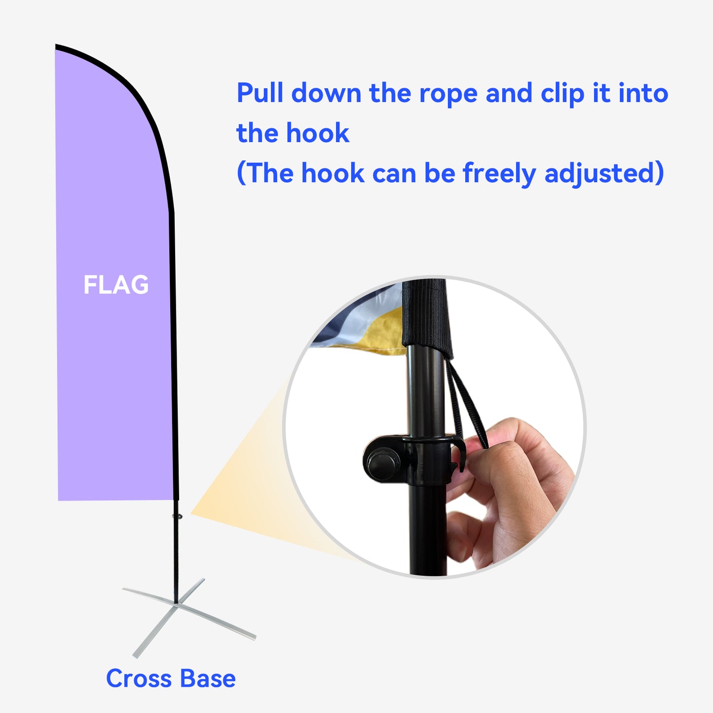 Flagpole with X Base