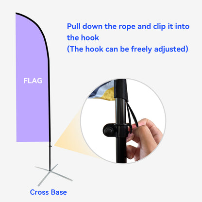 Flagpole with X Base