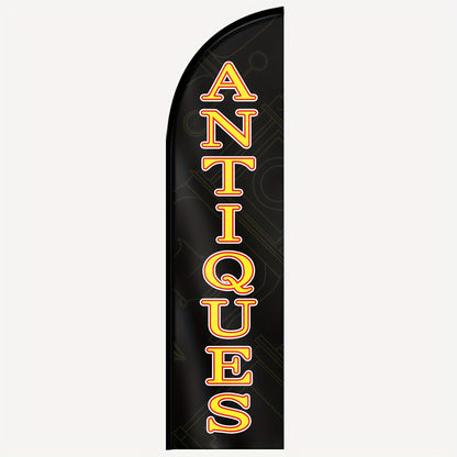 An Shop Feather Flag, Outdoor Banner, Shop Sign Flag for Commercial Advertising Promotions, Measuring 48.77X201.17cm, Made of Polyester Fabric, Available in Double-Sided Or Single-Sided Printing