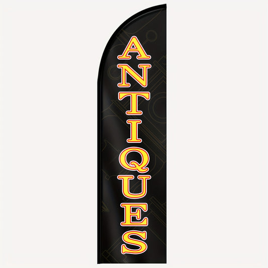 An Shop Feather Flag, Outdoor Banner, Shop Sign Flag for Commercial Advertising Promotions, Measuring 48.77X201.17cm, Made of Polyester Fabric, Available in Double-Sided Or Single-Sided Printing