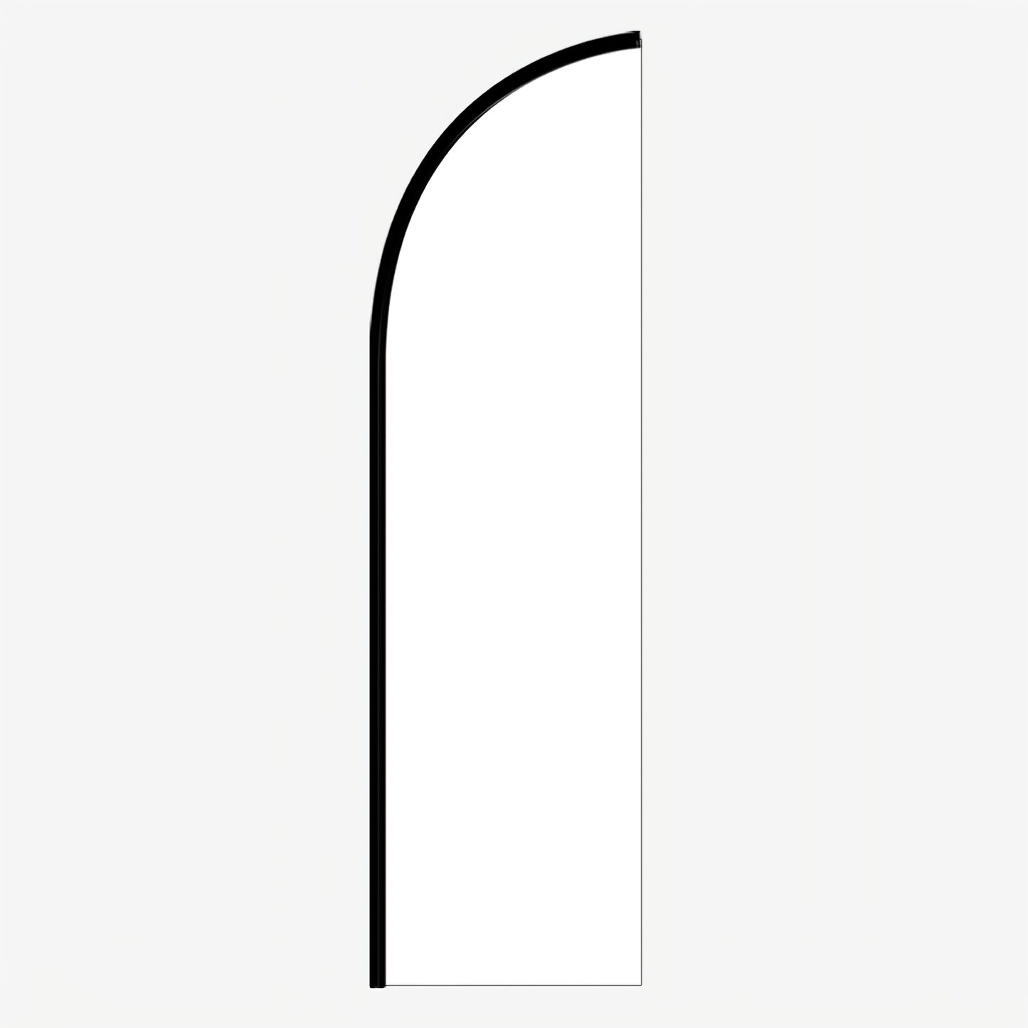 Single Solid Color Feather Flag Available in Red, Yellow, Blue, Green, White, And Black Options, Suitable for Outdoor Advertising, Business Promotions, Event Displays, And Signage. Measures 184.91X50.04 cm, with an Optional Pole Kit
