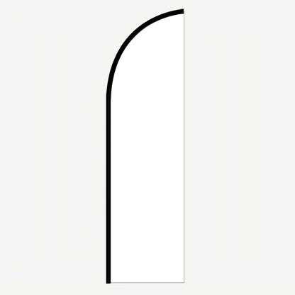 Single Solid Color Feather Flag Available in Red, Yellow, Blue, Green, White, And Black Options, Suitable for Outdoor Advertising, Business Promotions, Event Displays, And Signage. Measures 184.91X50.04 cm, with an Optional Pole Kit